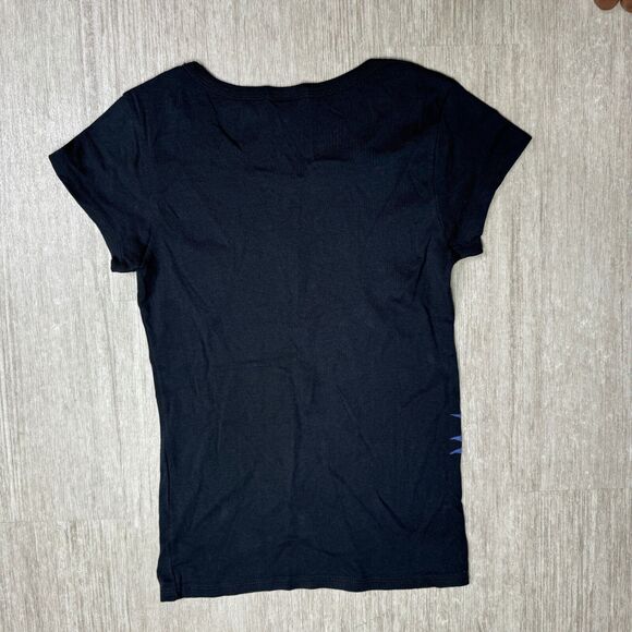 Crazy Shirt Hawaii Womens XS Black Short Sleeve Maui Floral Aloha Scoop Neck - Picture 6 of 6